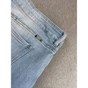 KanCan Jean Womens‎ 18 Retro Flare Leg Jeans Light Sandblast Wash Slit Frayed